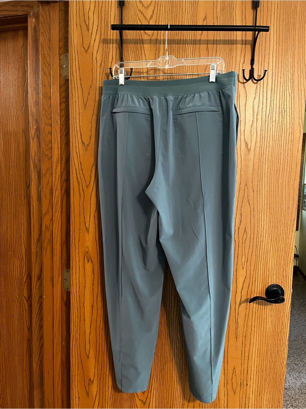 Athleta BROOKLYN HEIGHTS Pants Women’s 14 Teal Green High Rise Pant Pull On - Picture 2 of 3